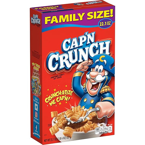 CAP’N CRUNCH CEREAL, ORIGINAL, 22.1OZ BOX