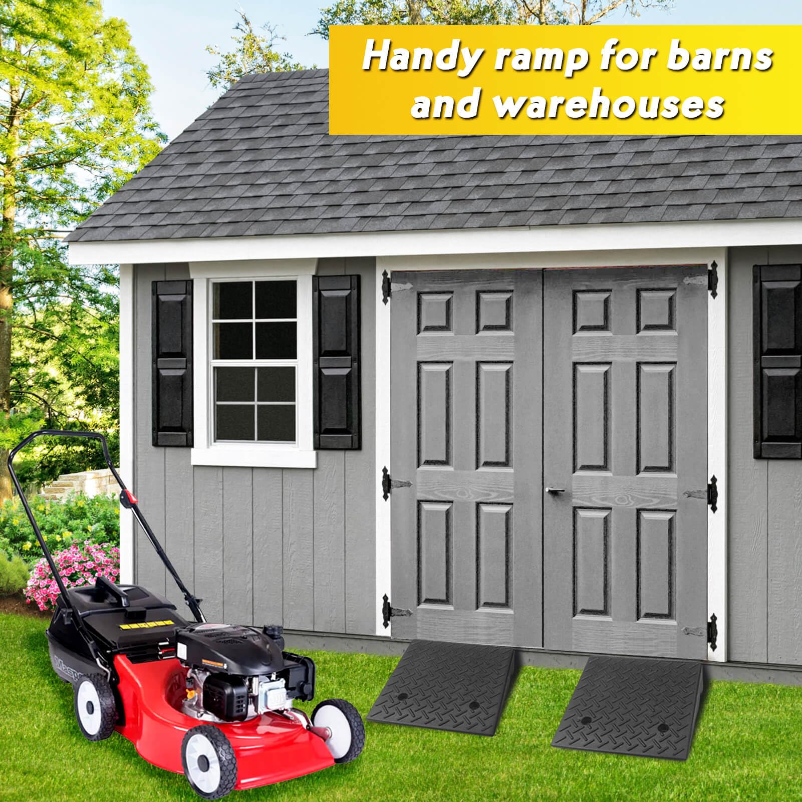 Mua Lucosobie Driveway Curb Ramp - Portable Heavy Duty Rubber Shed ...