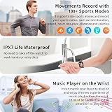 Popglory Smart Watch 1.85” AI Voice Calls 2 Straps 100+ Sports IP67 view 6