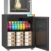 3D Printer Stand with 180L Dehumidifying Storage | 25% RH Control | Industrial Sealed Filament Storage Cabinet Holds 40 Rolls | Compatible with Bambu Lab P1S/P2S, Creality Ender 3/K1