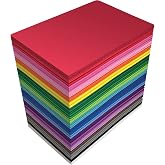 Better Office Products Foam Sheets, 100 Pack EVA Craft Foam, 5.5 x 8.5 Inch, 2mm Thick, 20 Assorted Colors, Durable Foam Sheets for Arts Crafts DIY Projects School Supplies