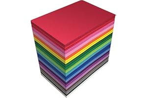 Better Office Products 100 Pack EVA Foam Sheets, 5.5 x 8.5 Inch, Assorted Colors (20 Colors), 2mm Thick, for Arts and Crafts, 100 Sheets