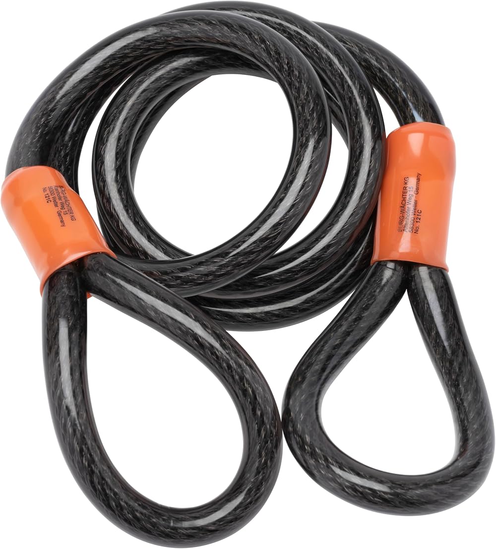 Burg-Wachter 12MMX1.2M Braided Steel Security Cable Lock 121C