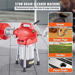 VEVOR Drain Cleaner Machine 66FT x 5/8 Inch, 250W