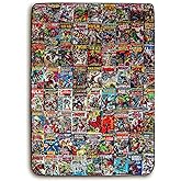 Marvel Comics Oversized Fleece Throw Blanket With Spider-Man, Captain America, Black Panther, More | Superhero Geeky Home Decor | Soft And Cozy Sherpa Blanket | 54 x 72 Inches
