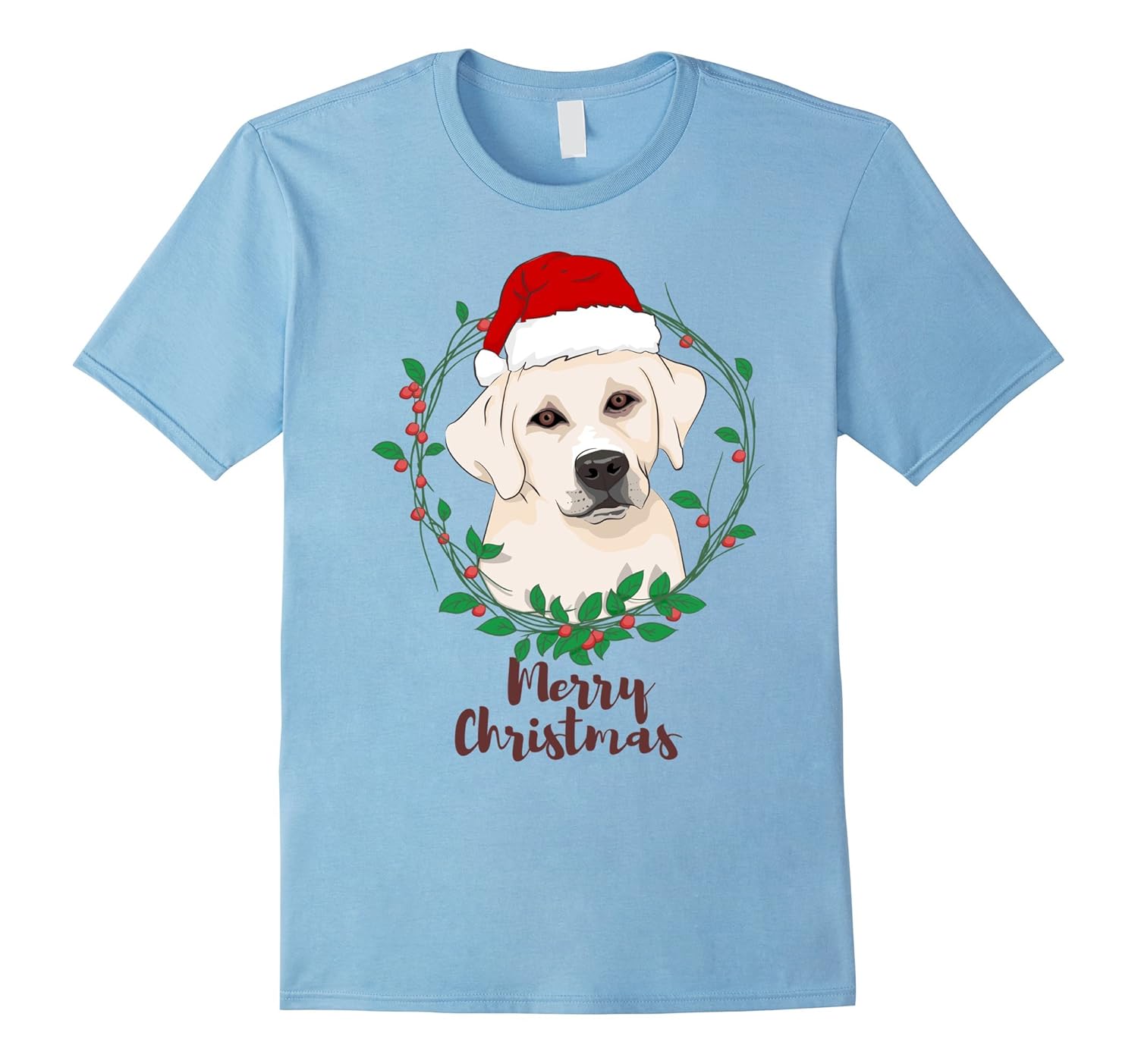 labrador retriever santa merry christmas tshirt-ANZ