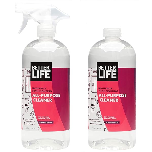 BETTER LIFE ALL-PURPOSE CLEANER, POMEGRANATE, 32 FL OZ (PACK OF 2), POMEGRANATE, 64 FL OZ
