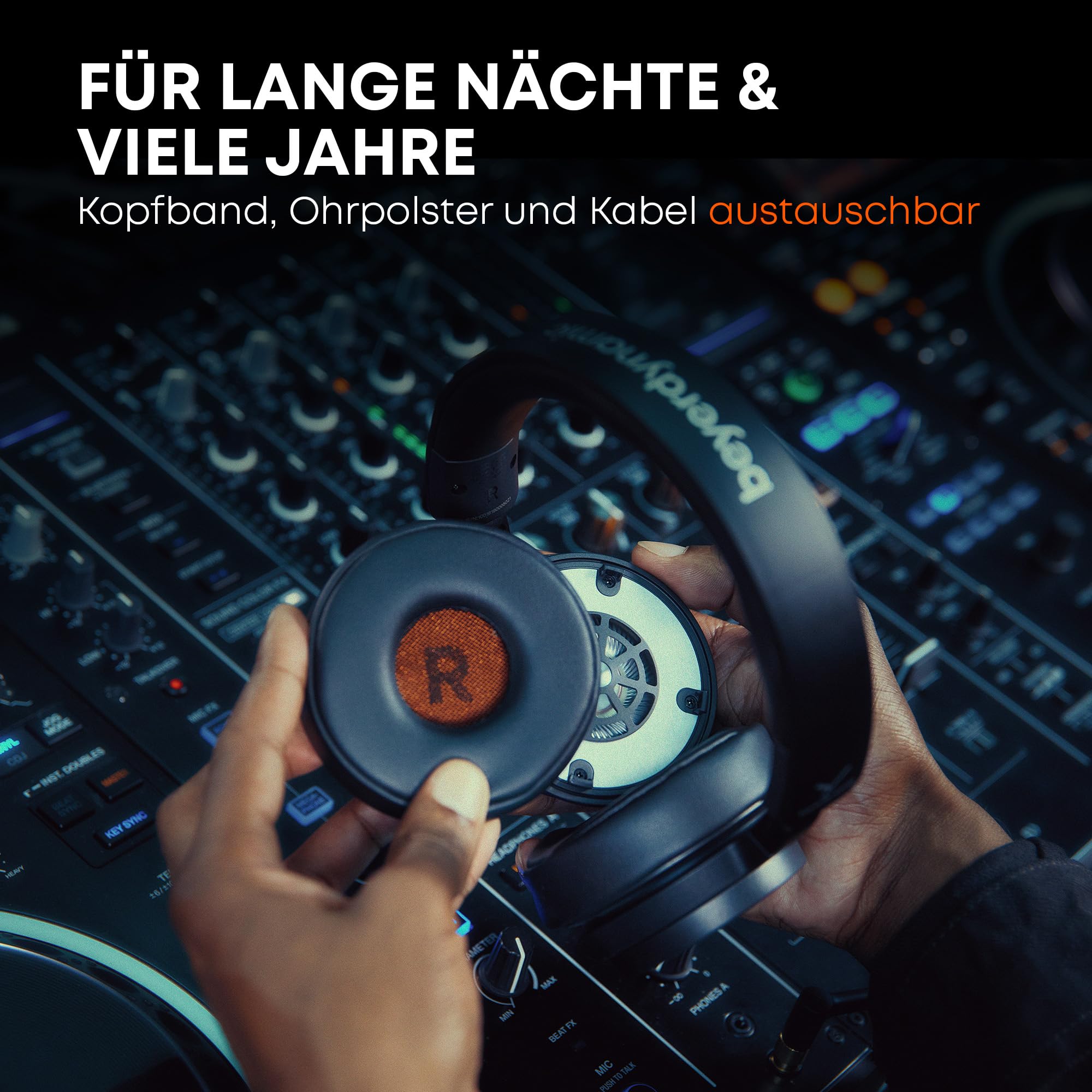 beyerdynamic DJ 300 PRO X Professioneller 2-in-1 DJ-Kopfhörer On-/Over-Ear-Wechsel als Flexibles Style- und Nutzungsfeature für Professionelle DJs 6