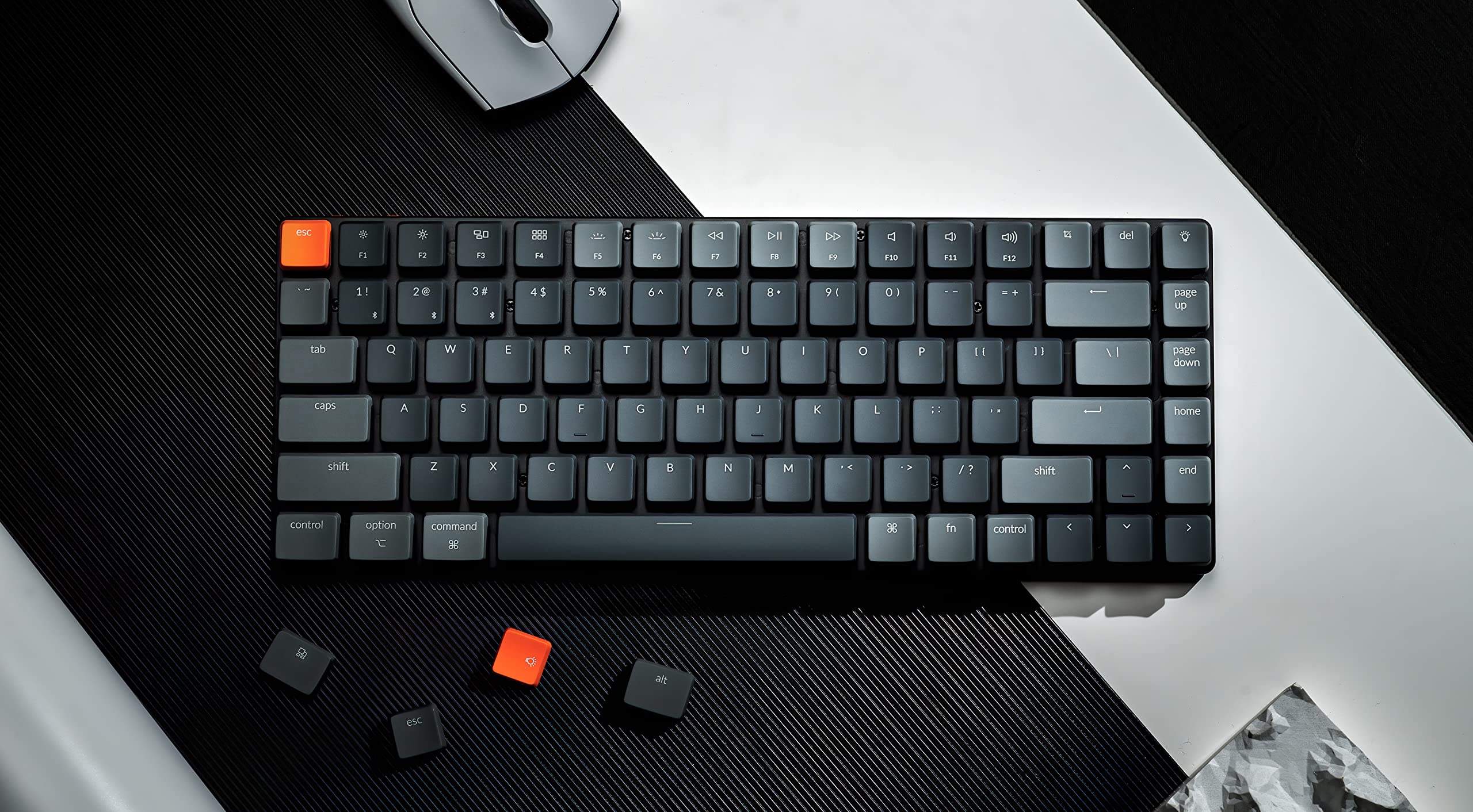 Keychron K3 Ultra-Slim 75% Layout Wireless Wired Mechanical Keyboard, Compact 84 Keys Bluetooth RGB LED Backlit for Mac Windows, Low Profile Gateron Brown Switch, Version 2