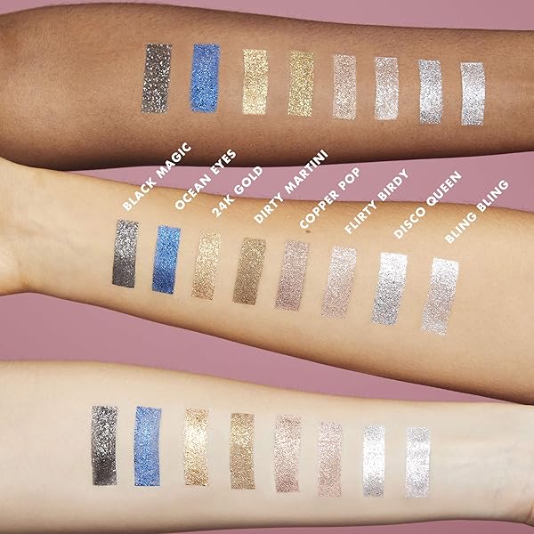 E.L.F. LIQUID GLITTER EYESHADOW, LONG LASTING, QUICK-DRYING, OPAQUE, GEL-BASED EYESHADOW FOR CREATING HIGH-IMPACT, MULTI-DIMENSIONAL EYE LOOKS, FLIRTY BIRDY, 0.10 FL OZ