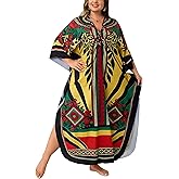 Kaftan Dress for Women - Plus Size Caftan Maxi Beach Dress Moo Moos Loungewear, Swimsuit Cover Up for Beach, Pool or Vacation