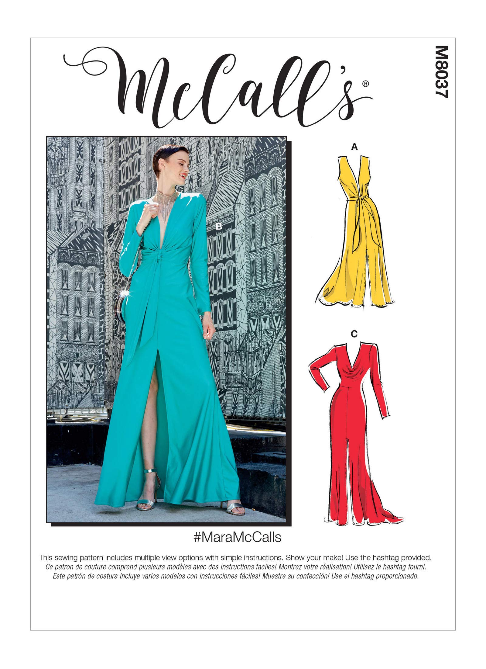 McCall's Pattern M8037A5 Misses' Special Occasion Dresses, Paper, Various, A5 (6-8-10-12-14)