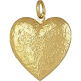 LIFETIME JEWELRY Antique Heart Locket Necklace That Holds Pictures 24k Gold Plated