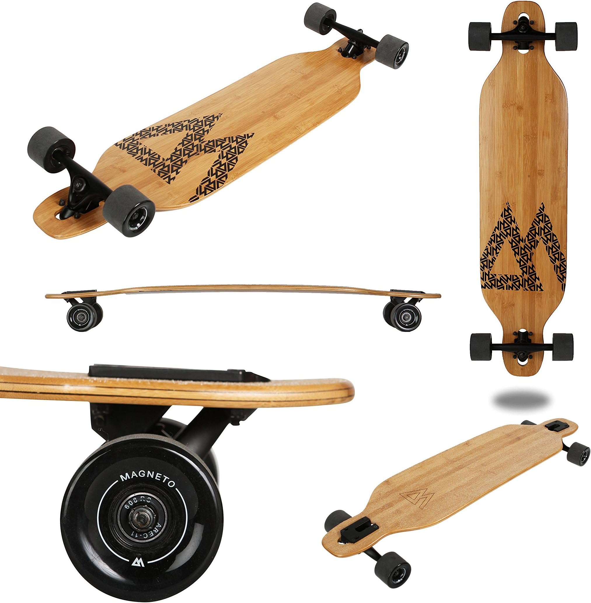 Magneto Longboards Bamboo Longboards for Cruising, Carving, Free-Style, Downhill and Dancing
