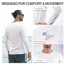 Kanu Surf Men's Long-Sleeve Rashguard, White, X-Large
