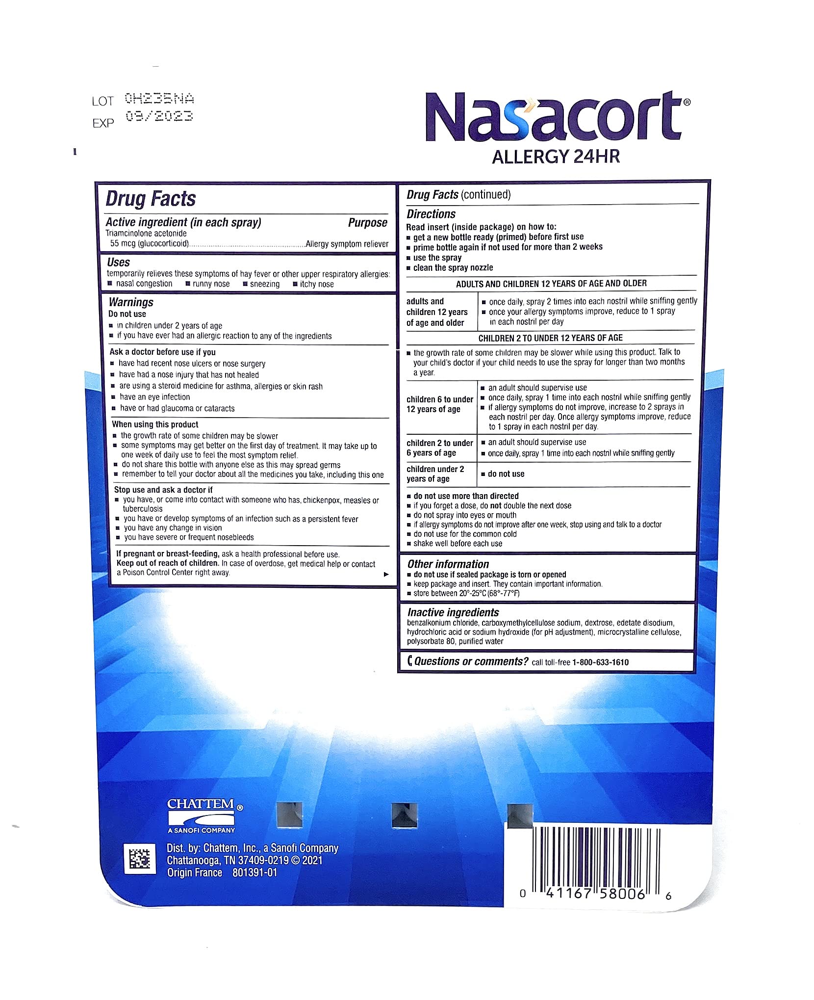 Nasacort Allergy 24 Hour, 0.57 Fluid Ounce, ApMpGI 4 Pack (120 Sprays/Pack)
