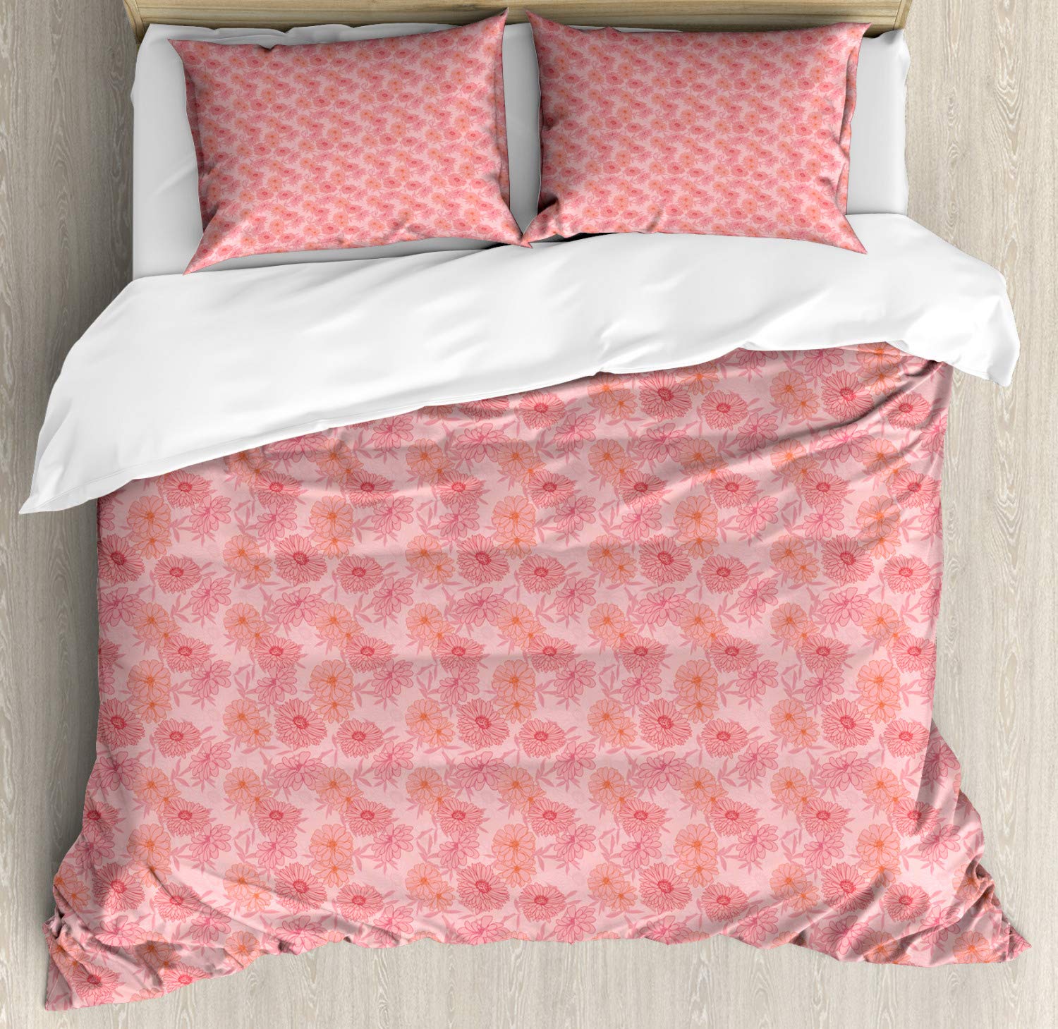 Amazon Com Ambesonne Floral Vintage Duvet Cover Set Romantic