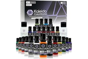 Gaahleri Kaleido Primary 24-Color Set – Water-Based Acrylic Airbrush Paint Kit for Scale Models, Gundam, Mecha, Cars & Miniatures – Pre-Thinned, High Gloss, Fast-Drying, with Thinner & Cleaner