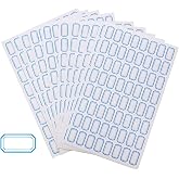Forever Bene 3200 Write-On Labels with Blue Borders for Inventory | Write-on centers and blue borders support short codes for office, stockroom and craft identification
