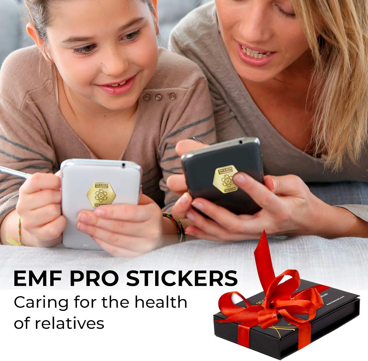 EMF&5G Blocker 6+1 pcs for Mobile Phones 2021 Latest Model – EMF Protection Cell Phone Stickers - 24K Gold EMF Pro Neutralizer - 5G Mobile Phone Protector - Anti-Radiation 7 Shilds for All Devices
