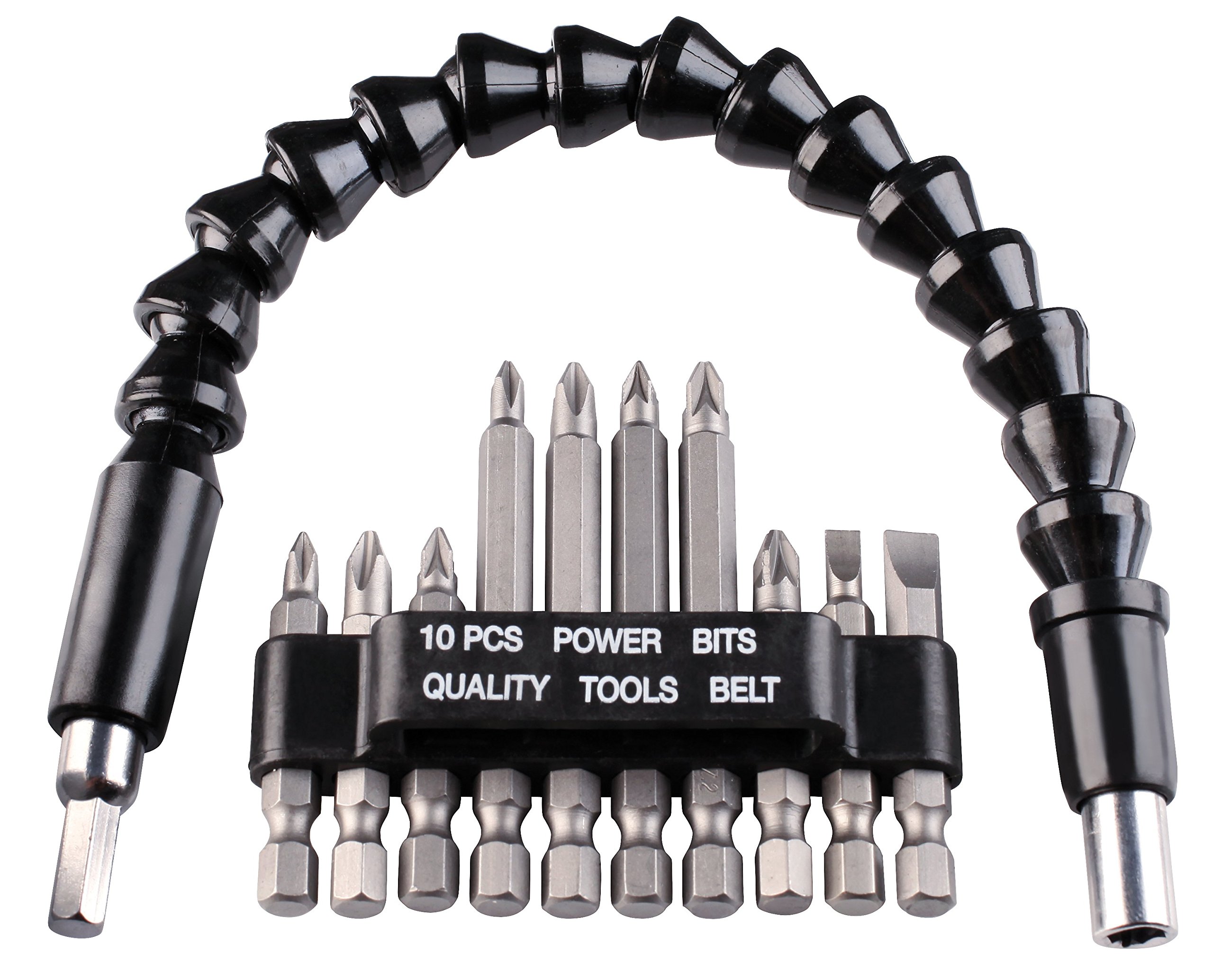 kwb bit set with flexible wave - 11 pieces with 1/4 inch hexagon recording E 6.3