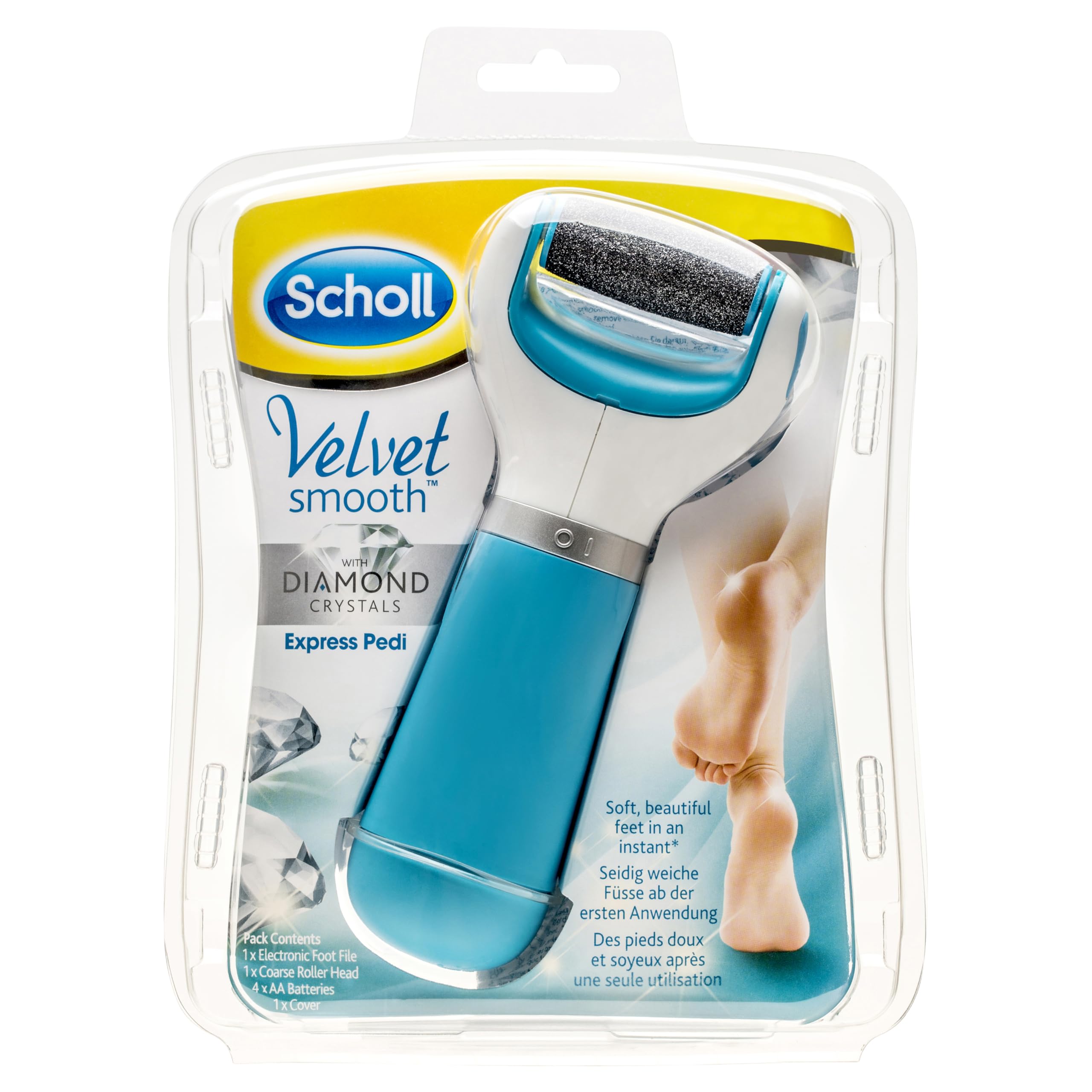 Scholl Velvet Smooth Express Pedi Râpe électronique, 2 rouleaux de rechange