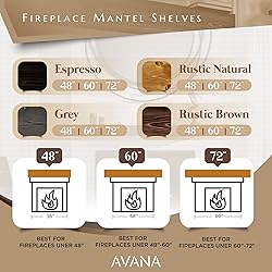 Avana Fireplace Floating Mantel - Wood Mantels for
