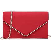 Dasein Women Faux Suede Evening Clutch Bags Formal Party Clutches Wedding Purses Cocktail Prom Clutches