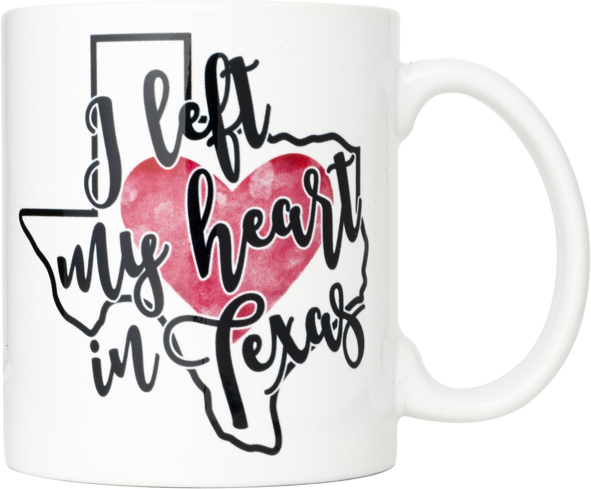 Texas Mug I Left My Heart In Texas Souvenir Coffee Mug with Gift Box