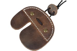 TOP-RANK LEATHER SINCE 2015 Toprank Leather Archery Finger Tabs - Handmade Finger Guard for Shooting Practice Gear, Recurve Bow Fingers Tab