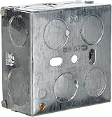 Merriway BH04060 35mm Metal Flush Mount 1-Gang Back Box Single Grey view 2