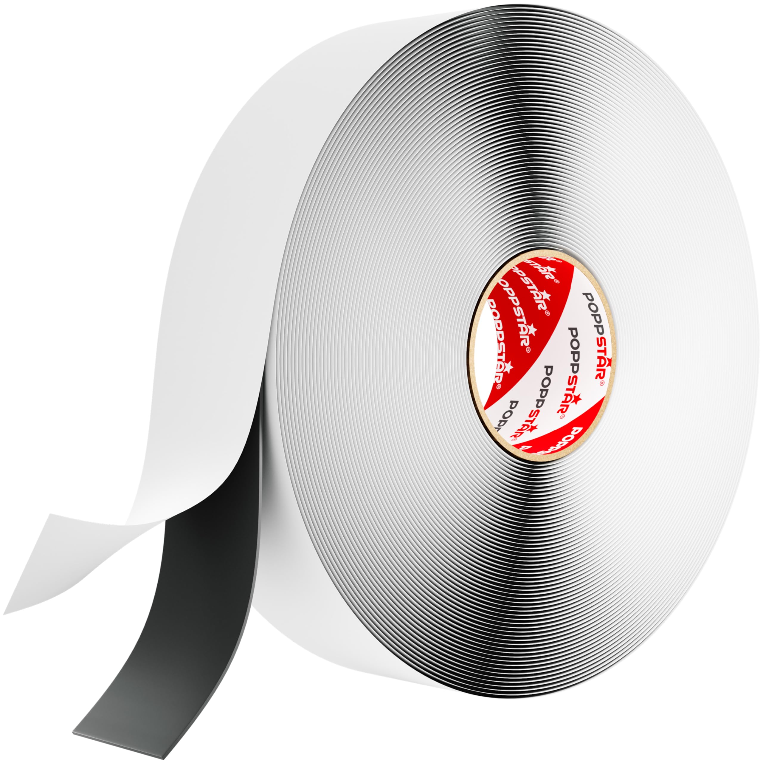 POPPSTAR Double-Sided Butyl Tape (25m x 50mm x 1.6mm) Butyl Rubber Tape, Black