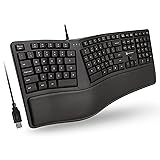 X9 Wired Ergonomic Keyboard with Cushioned Wrist