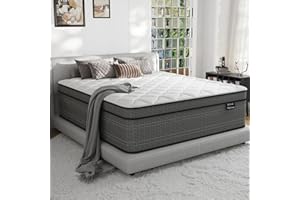 Ruoysun Full Size Mattress, 12 Inch Hybrid Full Mattress in a Box, Gel Memory Foam and Individual Pocket Spring for Pressure Relief, 7 Zoned Support, CertiPUR-US, Medium Plush Support