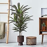 FLOWORLD Dracaena Artificial Plant 4ft Red Yucca Silk Tree Faux Plants Indoor Tall Fake House Floor Plants Realistic Artificial Trees for Home Office Decor Indoor Outdoor Housewarming Gift