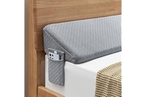 JKMAX Bed Wedge Pillow for Headboard Upgraded Bed Gap Filler King（76"x10"x6"）- Mattress Gap Filler(0-8") - Headboard Pillow to Fill The Gap Between Headboard and Mattress