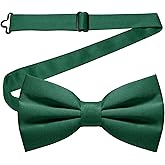 JEMYGINS Solid Color Pre-tied Bow Tie Adjustable Bowtie for Men
