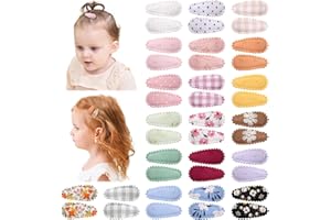 YHXX YLEN 40 PCS Cute Toddler Snap Hair Clips with Flower Patterns - 1.5" Mini Hair Barrettes and Accessories for Baby Girls, Infants, Toddlers