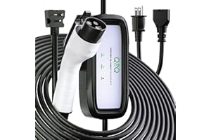 QPQ Level 2 EV Charger 40A/32A/24A/16A/10A Adjustable Current & Time Delay(J1722 40 Amp 240 Volt 25ft Cable) Electric Vehicle Charging Stations car for Home Charger Level 2 Charger (16A)