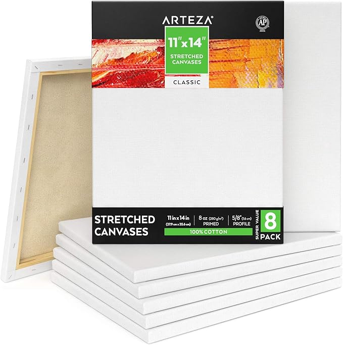 Arteza Stretched Canvas 11x14