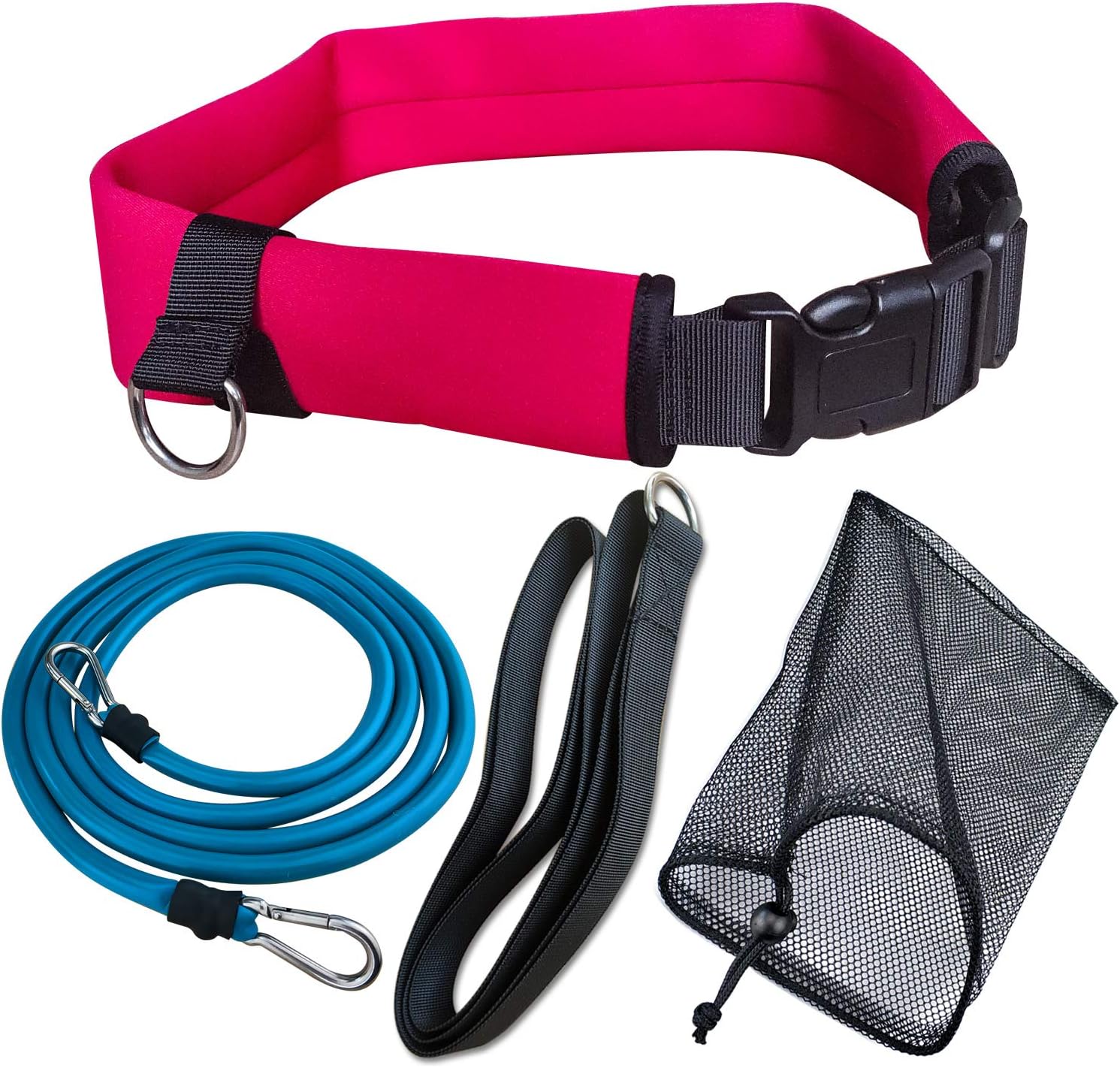 UCEDER Swim Tether Stationary Swimming, Swim Resistance Belt, Swim Bungee Training Belt, Pool Swim Trainer Belt Harness, Great for Swim Training & Exercise (Red) : Sports & Outdoors