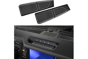 SENSHINE Silicone Dash Dashboard Cover Mat for Ford Bronco Accessories 2021 2022 2023 2024 Anti Dust Dash Pad Tray Insert Liners Compartments Mat for Bronco 2Pcs Set Premium Custom (Gray Trim)