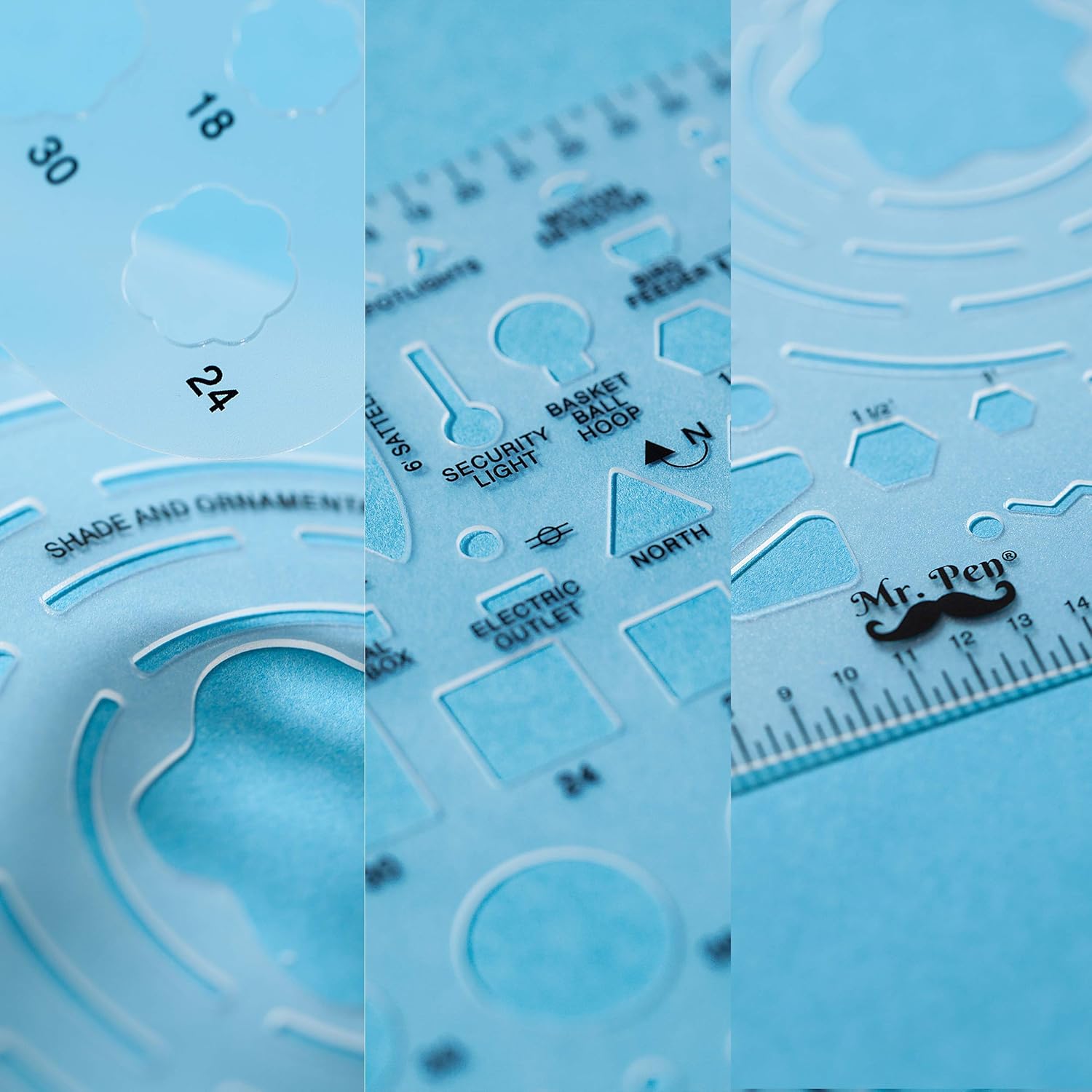 Mr. Pen- Landscape Templates, Architectural Templates, Drafting Tools, Landscaping Tools, Landscape Design Template, Drawing Template, Template Architecture, Drafting Ruler Shapes, Drawing Stencils: Arts, Crafts & Sewing