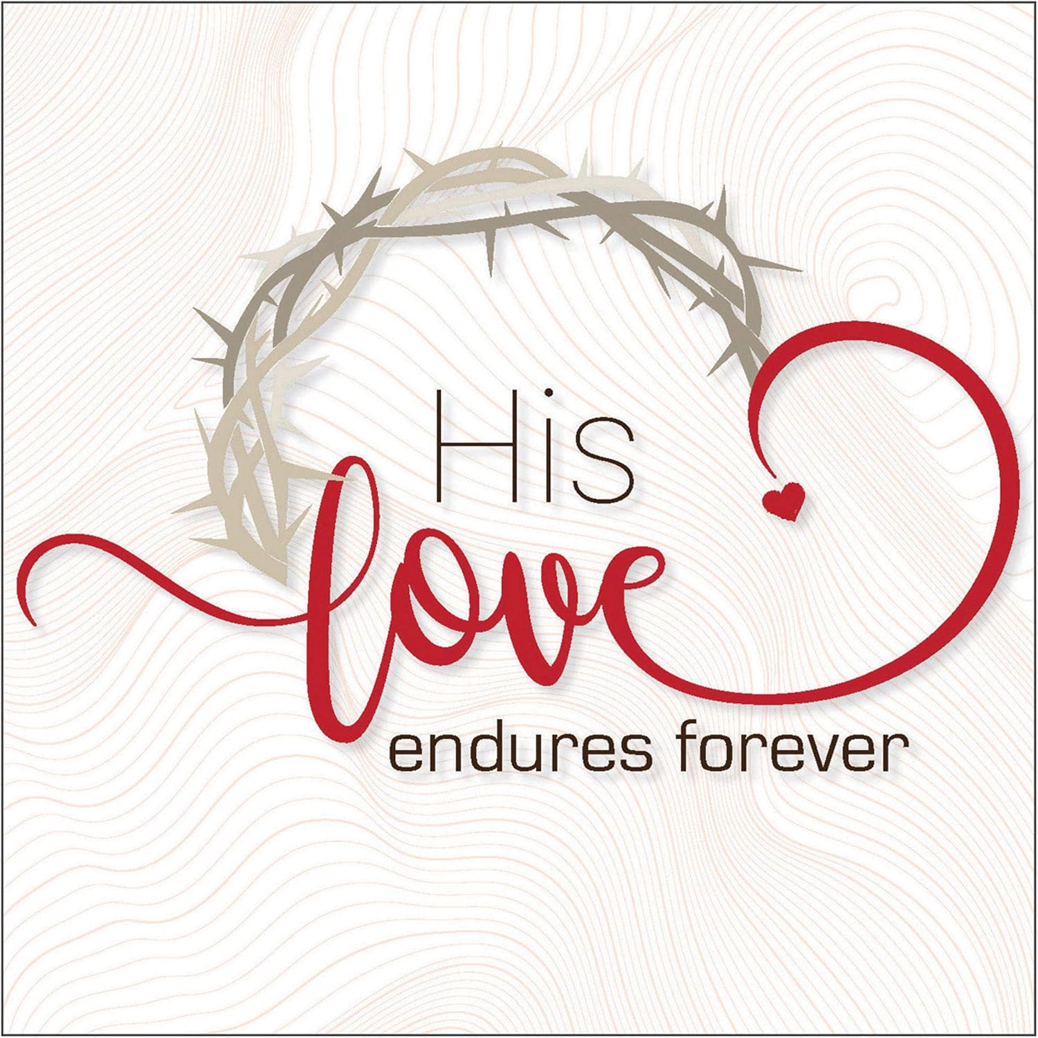 Religious Easter Cards, His love endures forever, pack of 5