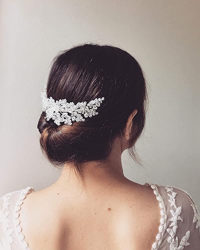 Harriet Bridal Hair Comb Silver Amazon Co Uk Handmade