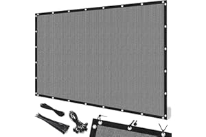 Artpuch Outdoor Shade Cloth with Grommets 12'X20' Privacy Screen Patio Porch Pergola Garden Shade Cover for People Pet Plant, Grey
