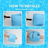 Gukasxi 4 Pack Inflatable Swim Armbands Kids Adults Pink Blue PVC Safety Floats view 4