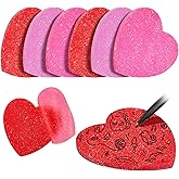 Marspark Heart Shape Cute Sticky Notes Cute Fun Self-Adhesive Pastel Notepads Memo Stickers 300 Sheets for School Office Organizer Girl Lover Valentines (Glitter,Heart)