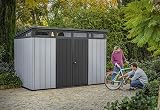 Keter Artisan 11x7 Resin Outdoor Storage Shed Kit Grey Black Garden Tools Patio view 9