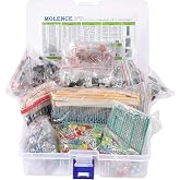 Molence 1818PCS DIY Electronics Components Kit Assortment for Arduino | Resistors, LED, Triode, Capacitors, Diodes, PCB, Potentiometer, Variable Resistance, Stabilivolt, for Raspberry Pi